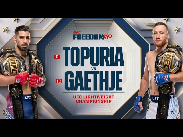 Justin Gaethje Stops Ilia Topuria | UFC Freedom 250 Highlights