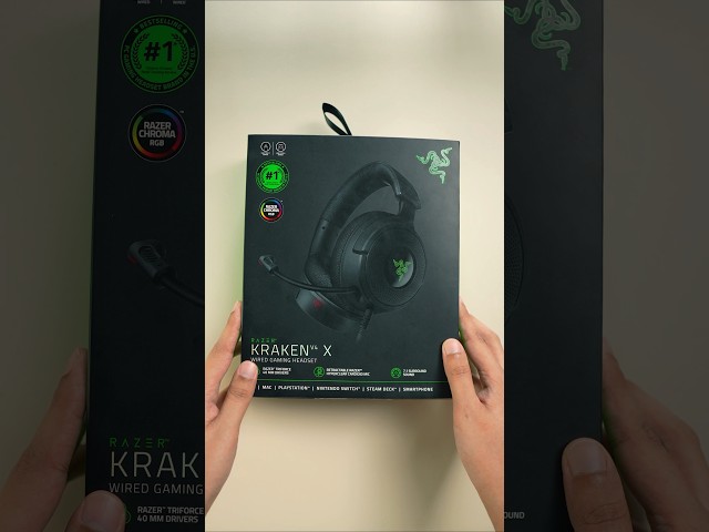 Vídeo relacionado con Razer Kraken V4 X - Wired PC Gaming Headset (Triforce 40mm Drivers, Retractable Cardioid Mic, 7.1 Surround Sound, Chroma RGB, for PC - Console & Phones Via USB-C) Black