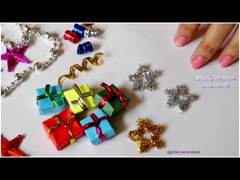 Christmas ornaments || 3 easy mini christmas ornaments diy Video