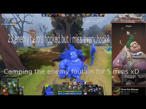 Camping the enemy Fountain for 5+ mins- Pudge Persona