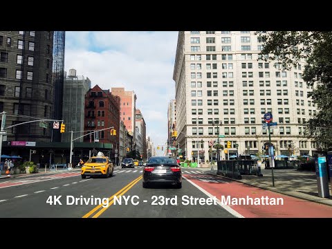 4K Driving NYC - 23rd Street Manhattan | Flatiron Building | Sept. 2020