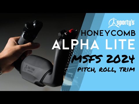 Honeycomb Alpha LITE Yoke Configured for Microsoft Flight Simulator 2024 (Pitch, Roll, Trim)