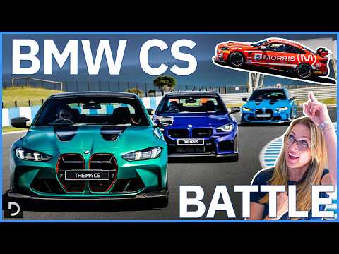 Thumbnail for BMW M CS Range v GT4 Race Car | Drag and Track Battle by BMW M, Iveco, Toyota, BMW, PHEV, Car