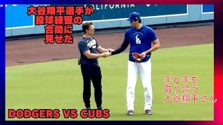 大谷翔平選手が、彼女に引き留められている男性のように見えました。ボールの背面キャッチ失敗することもあるようです。#shoheiohtani #dodgers#ドジャース