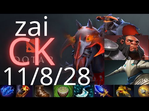 zai Chaos Knight vs Sven, Lina, Axe - playing like a support - dota2