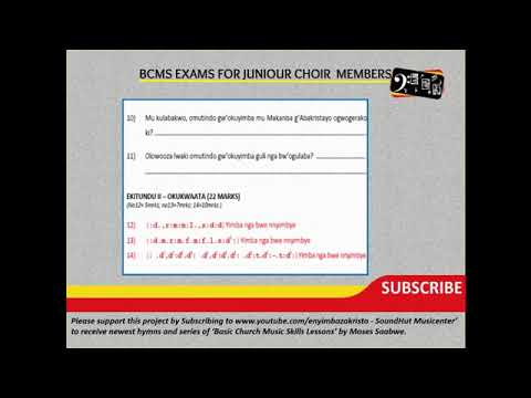 Saabwe - BCMS  Level one Junior exam revision