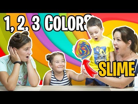 1,2,3 ¡¡COLORS SLIME!! familukis