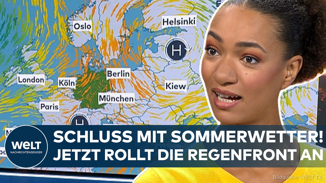 HERBST KLOPFT AN DIE TÜR: Jetzt rollt die Regenfront über Deutschland | WELT WETTER