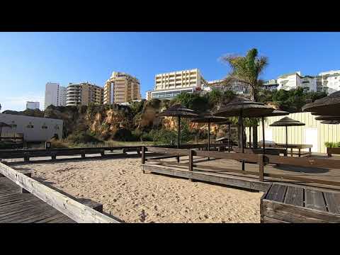 Algarve - Walk Along  Portimao Praia da Rocha Beach Front in the Algarve, Portugal