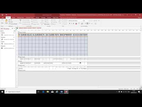 Office Data Processing L4 (MS Access - Creating a Report) - Mrs. L. Stander