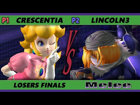 S@X 432 Losers Finals - lincoln3 (Sheik) Vs. Crescentia (Peach) Smash Melee - SSBM