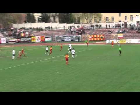 skrót meczu piłki nożnej o mistrzostwo II ligi MKS Chojniczanka - MKS Oława