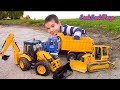 Bruder Toy Trucks For Kids JCB Backhoes Dump Trucks Tractor Loaders Bulldozers JackJackPlays
