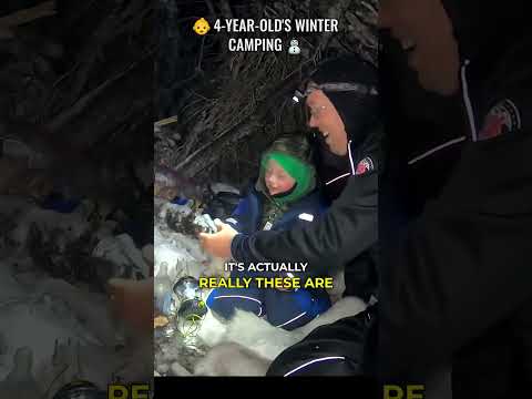 👶 4-Year-Old's Winter Camping ⛄ #camping #bushcraft #survival #fishing #outdoors #bushcraftsurvival