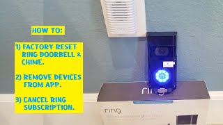 How To Factory Reset Ring Video Doorbell, Remove Devices from App & Cancel Ring Subscription online.