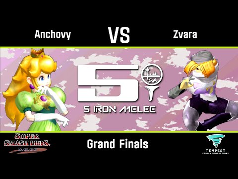 Anchovy (Peach) vs Zvara (Sheik) - Melee Grand Finals - Five Iron Melee 20