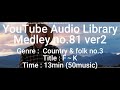 Youtube Audio Library Medley No 81 V2 Genre Country Folk No 3 Title F K Time 13min 50music