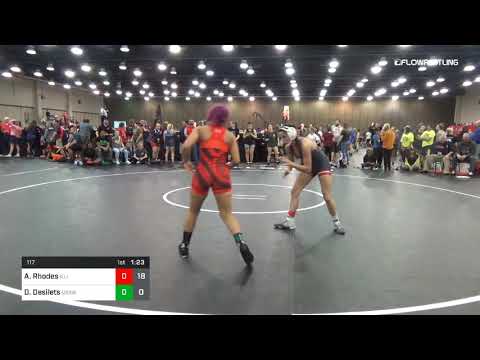 117 Lbs Rr Rnd 5 Abby Rhodes Illinois Dual Vs Devine Desilets USAW Draw