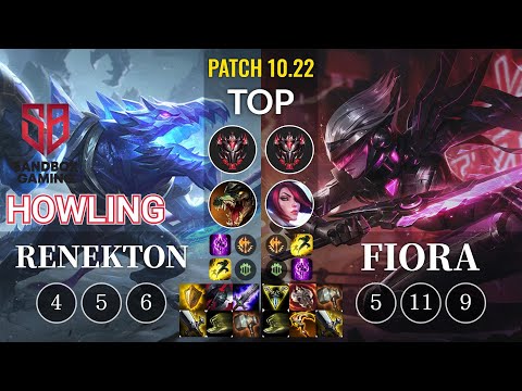 SB Howling Renekton vs Fiora Top - KR Patch 10.22