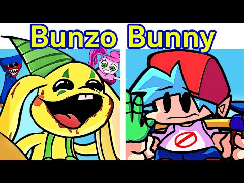 Friday Night Funkin' VS Bunzo Bunny FULL WEEK + Mommy Long Legs (FNF Mod) (Poppy Playtime Chapter 2)