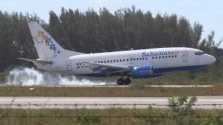 preview picture of video 'Cameron Jr. Turnaround | Bahamasair | Boeing 737-500 | C6-BFC | Nassau,Bahamas'