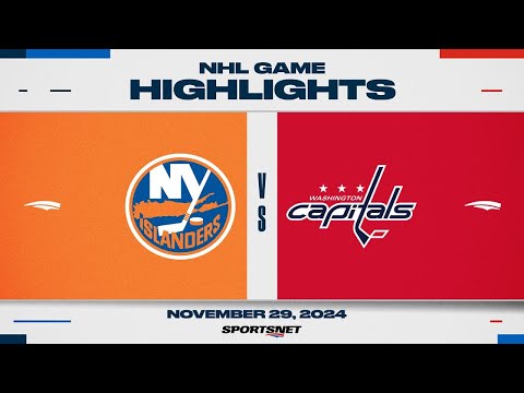 NHL Highlights | Islanders vs. Capitals - November 29, 2024