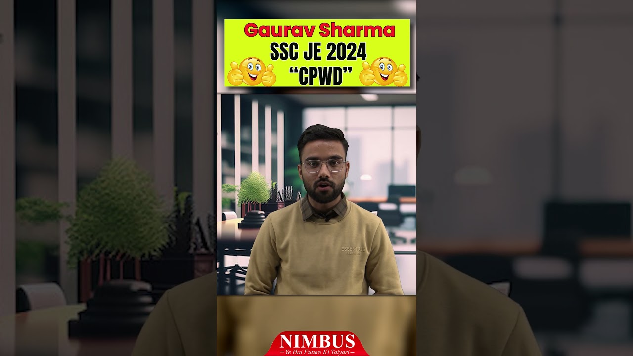  Congratulations Gaurav Sharma! 🏆 Selected in SSC JE 2024 | CPWD Success Tips