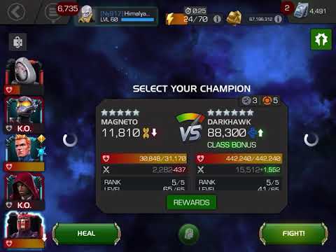 Act 6.4.3 : Magneto Vs DarkHawk boss fight ( Marvel Contest of Champions)
