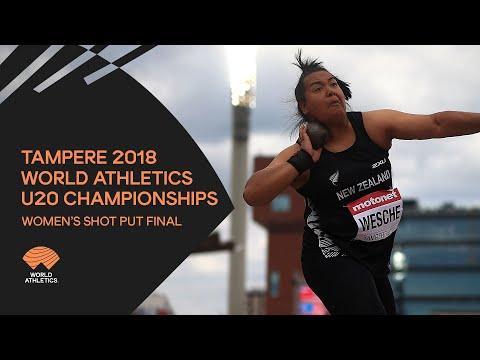 Women's Shot Put Final - World Athletics U20 Championships Tampere 2018