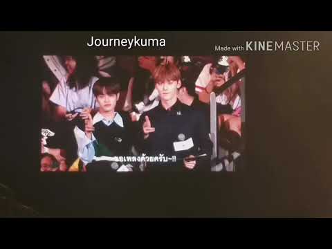 180929 Kcon เคคอน Wanna one Minhyun Daehwi MC dance to Sunmi Gashina Siren