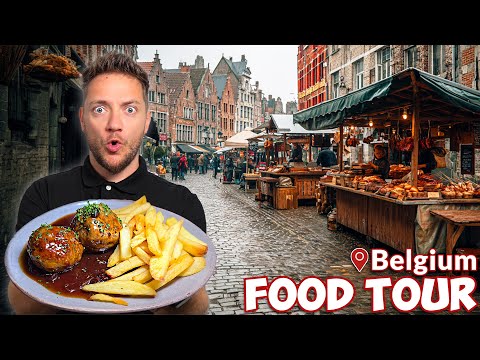 We Tried EVERY Classic BELGIAN FOOD in Liège — Waffles, Fries, Meatballs & More! 🇧🇪