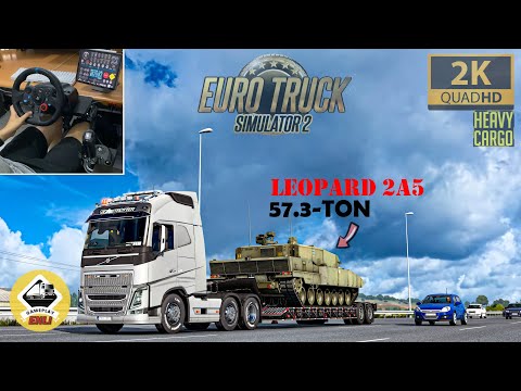 Leopard 2A5 Main Battle Tank 豹2型戰車 (57.3-ton) | VOLVO FH750 | Euro Truck Simulator 2