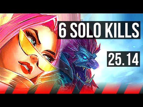 FIORA vs TRUNDLE (TOP) | 6 solo kills, Legendary | KR Master | 25.14