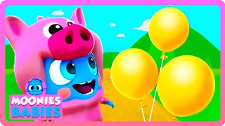 Download lagu 🐷 Move Your Body with Piggie the Pig ⭐️ Learn numbers with Baby Moonies  mp3