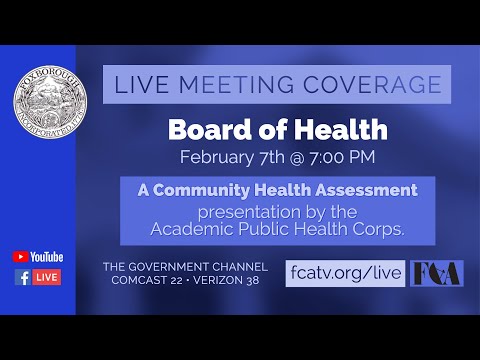 Thumbnail for Board of Health – Special Meeting 2/7/22
