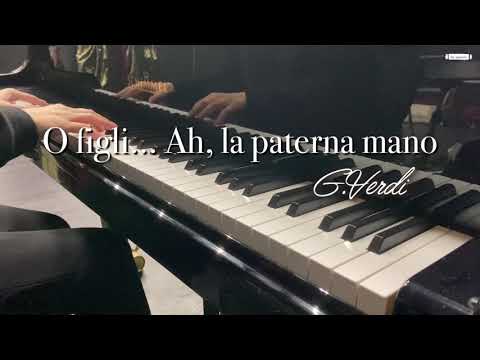 O figli...Ah! la paterna Mano, Karaoke, with lyrics, Macbeth, Tenor aria, G,Verdi, Accompaniment