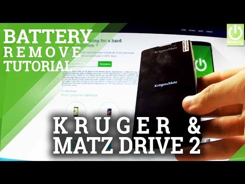 How to Remove Battery in KRUGER & MATZ Drive 2 - Open Back Cover