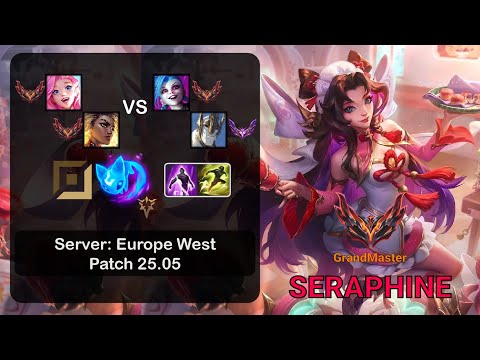 Seraphine APC + Rell vs Jinx + Galio - EUW GrandMaster - Patch 25.05
