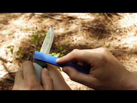 How To Field Sharpen Mora Companion Scandi Bevel With EZE Lap Diamond Sharpeners