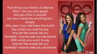 GLEE Brave with lyrics