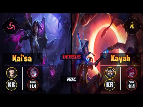 Ruler KAI'SA (ADC) [Hail of Blades] VS XAYAH - Challenger KR Patch 11.4