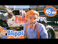Blippi Sees Monster Trucks UP CLOSE Fun Vehicles Blippi Educational Videos For Kids
