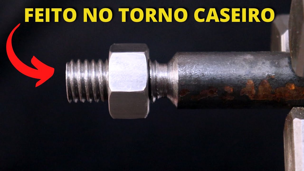 Como Fazer um Torno Caseiro Parte 88 - Rosca Perfeita Concluída