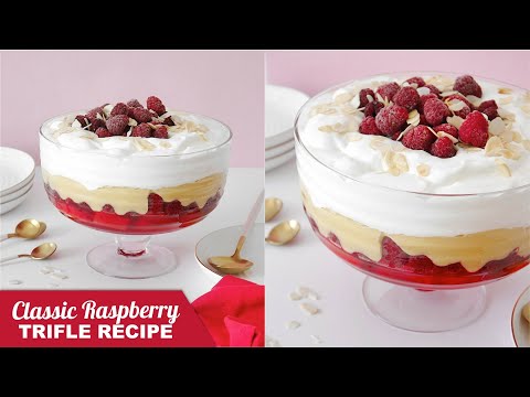 #BirdsParty Recipe Classic Traditional English|UK|British Raspberry Trifle Sweet Dessert Pudding