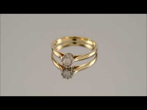 9ct Gold 14pt Diamond Ring - D5018