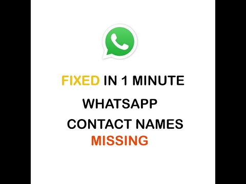 FIXED ! Whatsapp contact name not showing