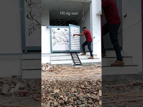 Sliding + Folding gate idea #slidinggate #gatedesign #gate #price #howto   @ChinnmayFabrication75