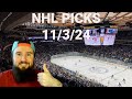 free nhl picks today 11 3 24