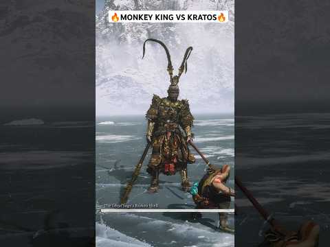 The Great Sage Wukong vs Kratos 🔥 #blackmythwukonggameplay #goty #godofwarragnarok