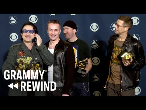 Watch U2 Win Record Of The Year For "Beautiful Day" In 2001 | GRAMMY Rewind